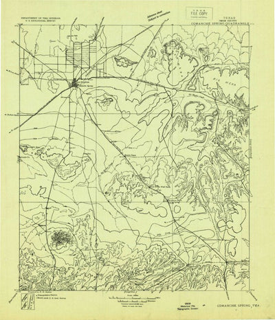 United States Geological Survey Comanche Springs, TX (1928, 125000-Scale) digital map