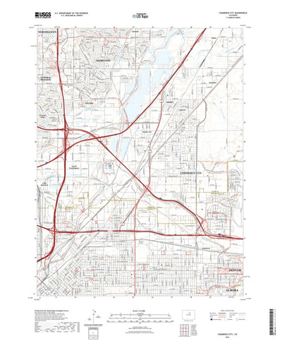 United States Geological Survey Commerce City, CO (2022, 24000-Scale) digital map