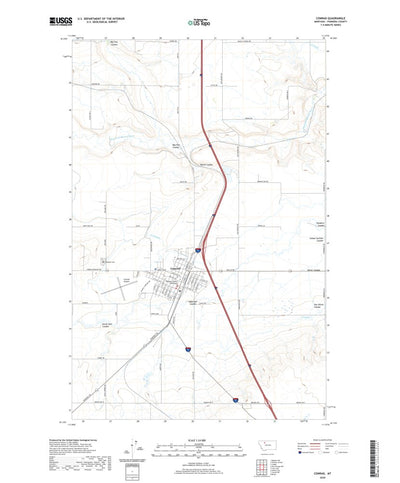 United States Geological Survey Conrad, MT (2020, 24000-Scale) digital map