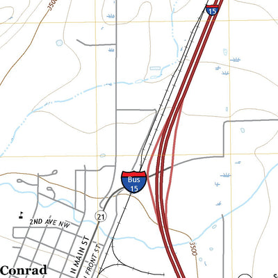 United States Geological Survey Conrad, MT (2020, 24000-Scale) digital map