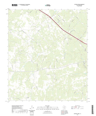 United States Geological Survey Contrary Creek, TX (2022, 24000-Scale) digital map