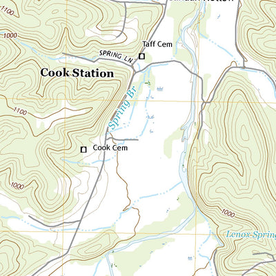 United States Geological Survey Cook Station, MO (2021, 24000-Scale) digital map