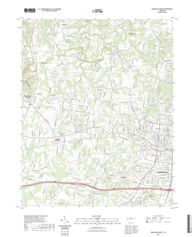 United States Geological Survey Cookeville West, TN (2022, 24000-Scale) digital map