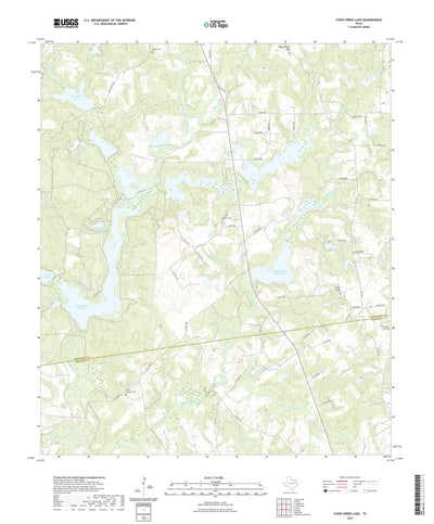 United States Geological Survey Coon Creek Lake, TX (2022, 24000-Scale) digital map