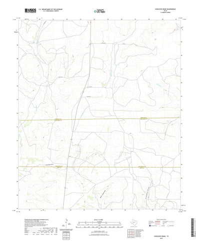 United States Geological Survey Coon Dive Draw, TX (2022, 24000-Scale) digital map