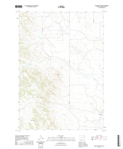 United States Geological Survey Coon Track Creek, WY (2021, 24000-Scale) digital map