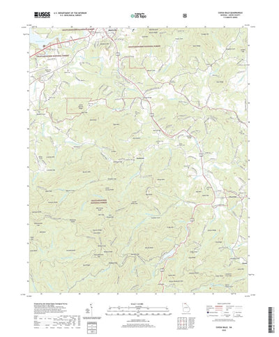 United States Geological Survey Coosa Bald, GA (2020, 24000-Scale) digital map