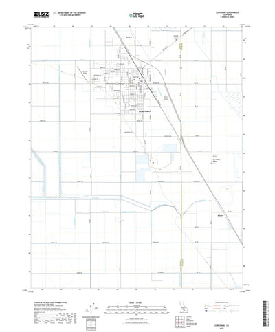 United States Geological Survey Corcoran, CA (2021, 24000-Scale) digital map