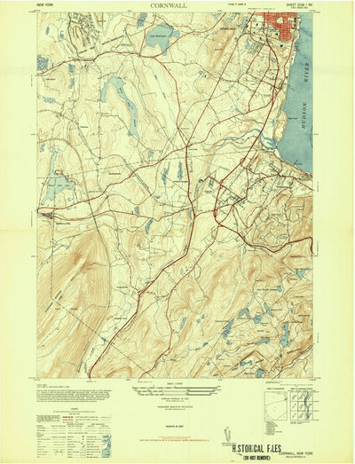 United States Geological Survey Cornwall-On-Hudson, NY (1947, 24000-Scale) digital map