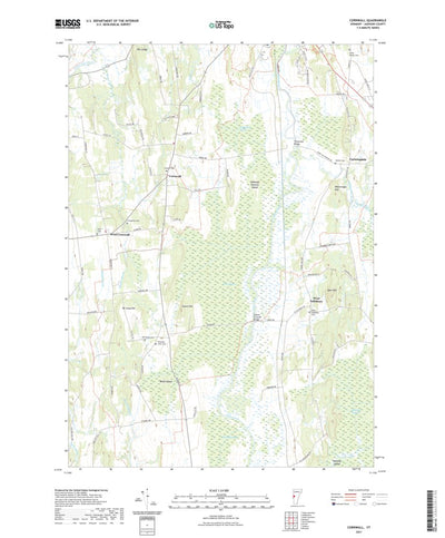United States Geological Survey Cornwall, VT (2021, 24000-Scale) digital map