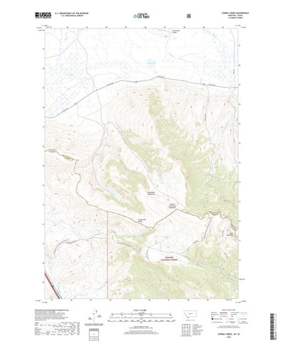 United States Geological Survey Corral Creek, MT (2020, 24000-Scale) digital map