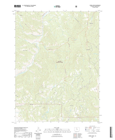 United States Geological Survey Corral Peaks, CO (2022, 24000-Scale) digital map