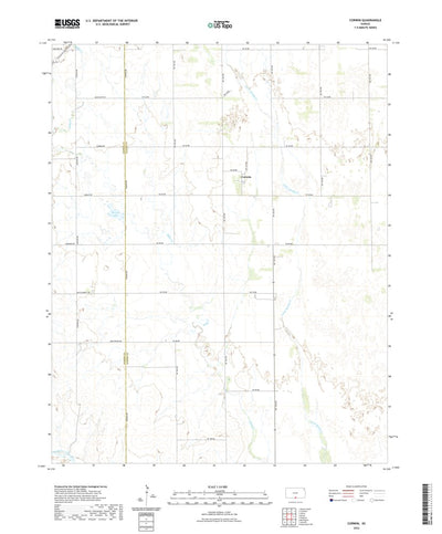 United States Geological Survey Corwin, KS (2022, 24000-Scale) digital map