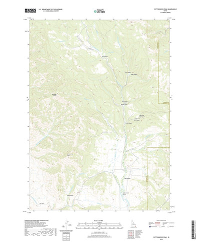 United States Geological Survey Cottonwood Peak, ID (2020, 24000-Scale) digital map