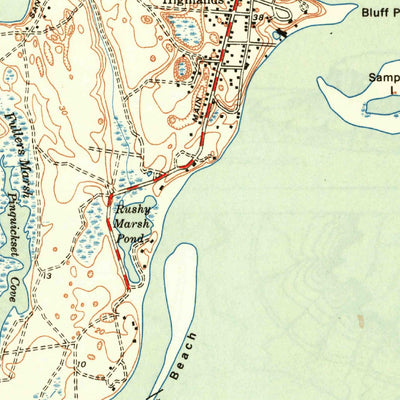 United States Geological Survey Cotuit, MA (1943, 31680-Scale) digital map