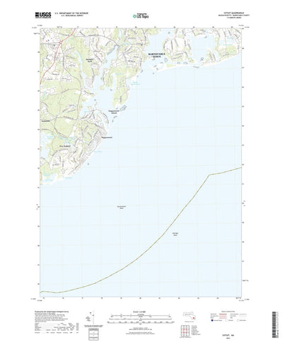 United States Geological Survey Cotuit, MA (2021, 24000-Scale) digital map