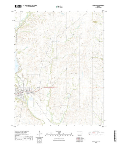 United States Geological Survey Council Grove, KS (2022, 24000-Scale) digital map