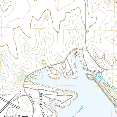 United States Geological Survey Council Grove Lake, KS (2022, 24000-Scale) digital map