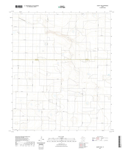 United States Geological Survey County Line, TX (2022, 24000-Scale) digital map