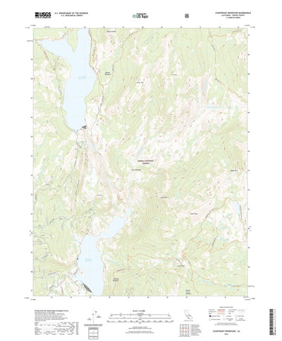 United States Geological Survey Courtright Reservoir, CA (2021, 24000-Scale) digital map