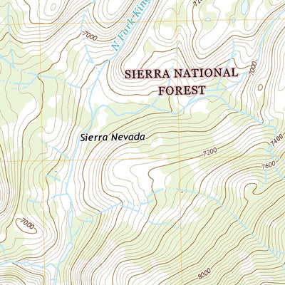 United States Geological Survey Courtright Reservoir, CA (2021, 24000-Scale) digital map