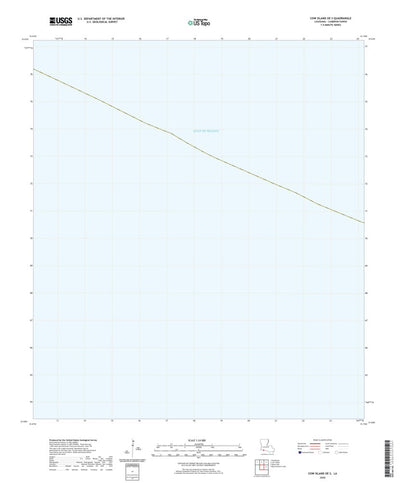 United States Geological Survey Cow Island OE S, LA (2020, 24000-Scale) digital map