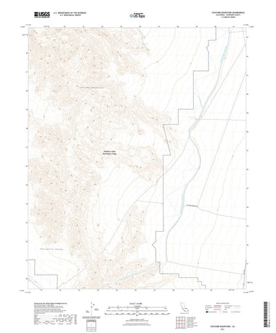 United States Geological Survey Coxcomb Mountains, CA (2021, 24000-Scale) digital map