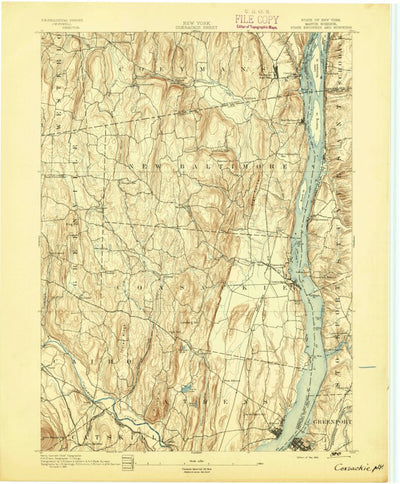 United States Geological Survey Coxsackie, NY (1893, 62500-Scale) digital map