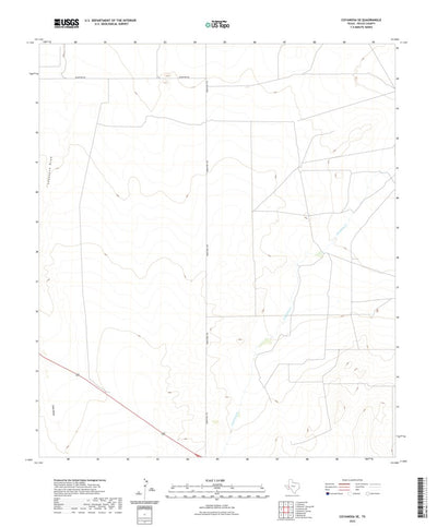 United States Geological Survey Coyanosa SE, TX (2022, 24000-Scale) digital map
