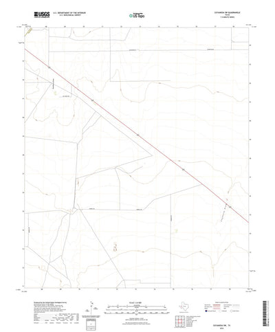 United States Geological Survey Coyanosa SW, TX (2022, 24000-Scale) digital map