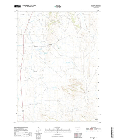 United States Geological Survey Coyote Gap, WY (2021, 24000-Scale) digital map
