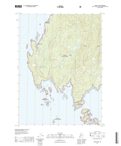 United States Geological Survey Craig D-6 NE, AK (2021, 25000-Scale) digital map