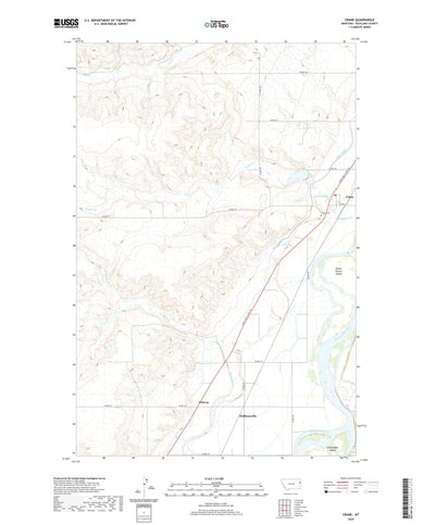United States Geological Survey Crane, MT (2020, 24000-Scale) digital map