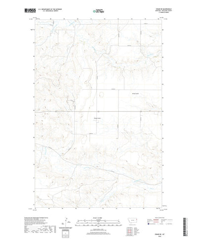 United States Geological Survey Crane NE, MT (2020, 24000-Scale) digital map