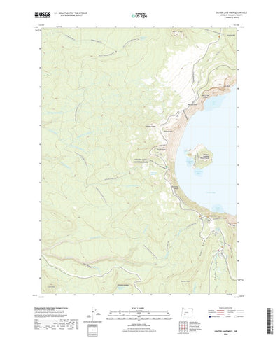 United States Geological Survey Crater Lake West, OR (2020, 24000-Scale) digital map