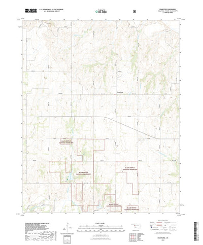United States Geological Survey Crawford, OK (2022, 24000-Scale) digital map