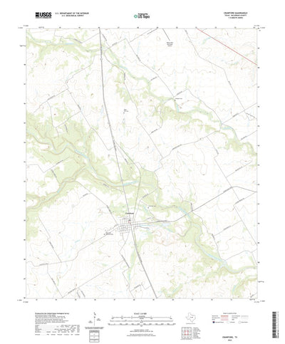 United States Geological Survey Crawford, TX (2022, 24000-Scale) digital map