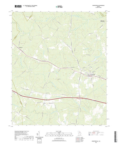 United States Geological Survey Crawfordville, GA (2020, 24000-Scale) digital map