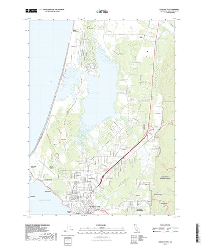United States Geological Survey Crescent City, CA (2021, 24000-Scale) digital map