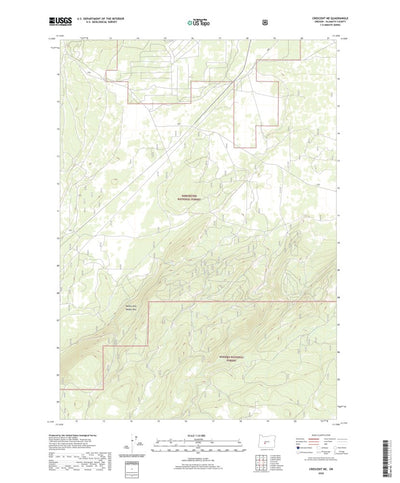 United States Geological Survey Crescent NE, OR (2020, 24000-Scale) digital map