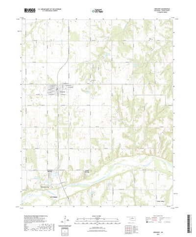 United States Geological Survey Crescent, OK (2022, 24000-Scale) digital map