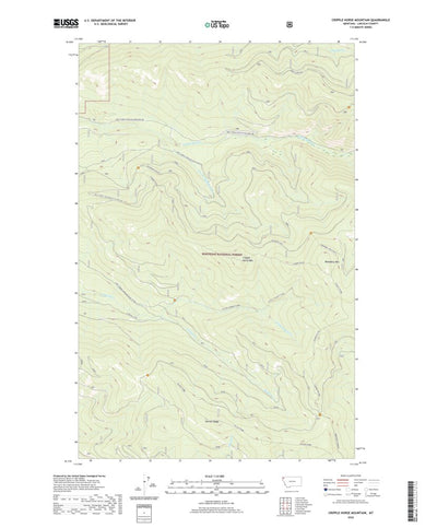 United States Geological Survey Cripple Horse Mountain, MT (2020, 24000-Scale) digital map