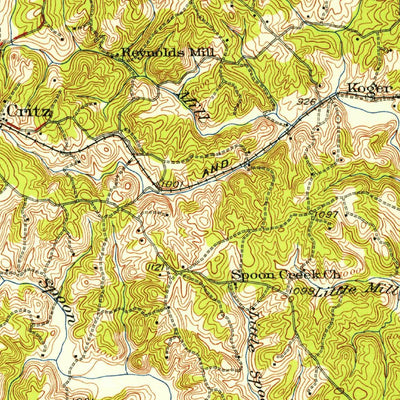 United States Geological Survey Critz, VA-NC (1926, 62500-Scale) digital map