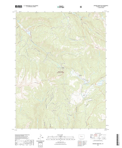United States Geological Survey Crooked Creek Pass, CO (2022, 24000-Scale) digital map