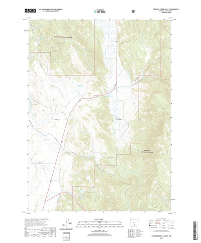 United States Geological Survey Crooked Creek Valley, OR (2020, 24000-Scale) digital map