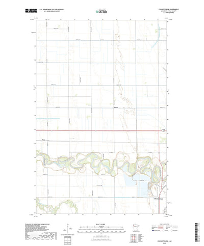 United States Geological Survey Crookston SW, MN (2022, 24000-Scale) digital map