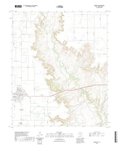 United States Geological Survey Crosbyton, TX (2022, 24000-Scale) digital map