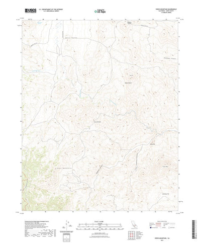 United States Geological Survey Cross Mountain, CA (2021, 24000-Scale) digital map