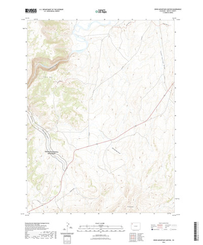 United States Geological Survey Cross Mountain Canyon, CO (2022, 24000-Scale) digital map
