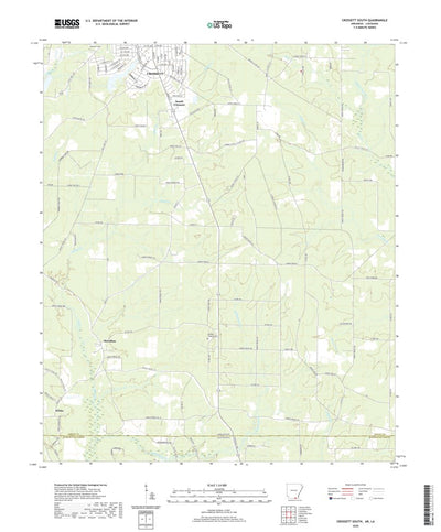 United States Geological Survey Crossett South, AR (2020, 24000-Scale) digital map